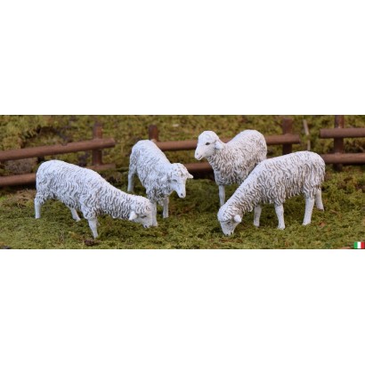 set of 4 sheep in different...