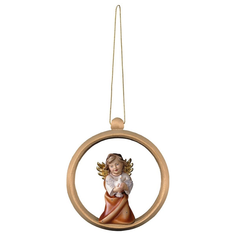Angel Heart with dove - Wooden sphere