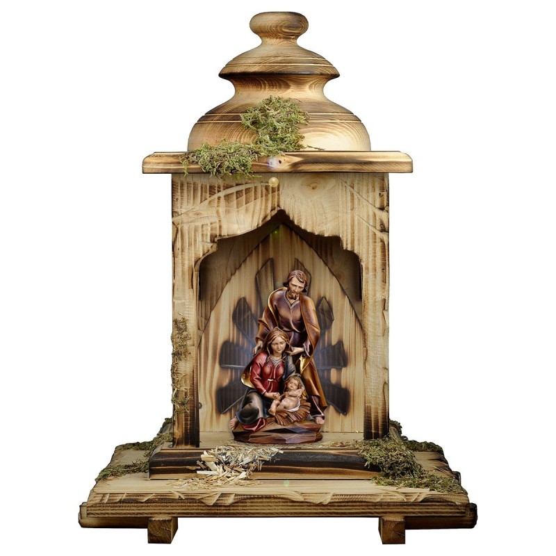 Baroque Nativity + Hut Lantern with light