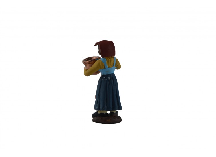 Woman Cook in painted terracotta cm 8