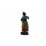 Woman with jug in hand painted terracotta 10 cm