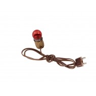 E10 lamp holder with plug and 3.5V red light