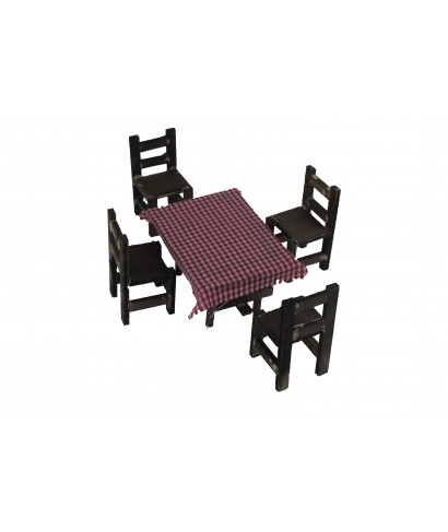 6x4x3 table with 4 chairs