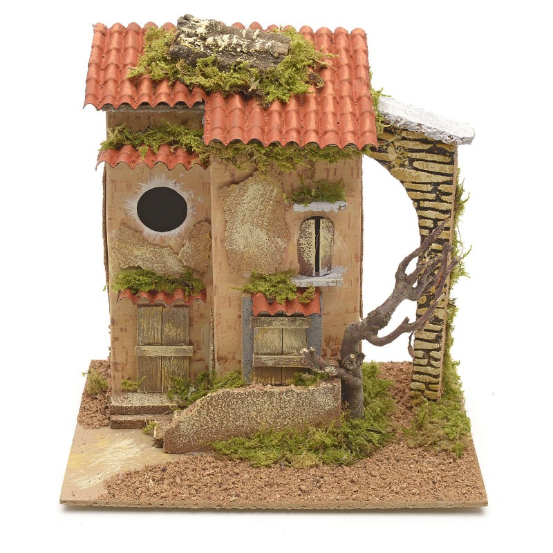 Cottage with arch and tree 25x21x16