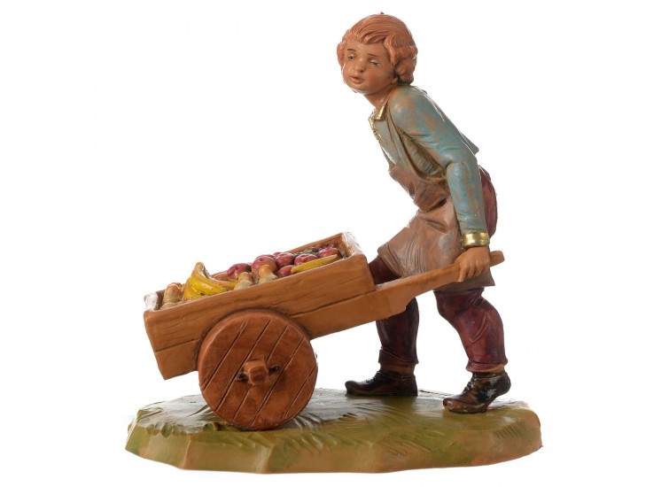 Child with cart Fontanini 12 cm