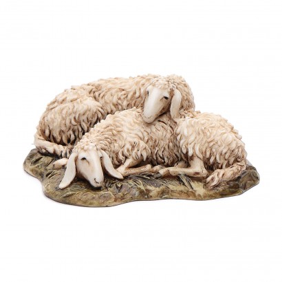 Sheep lying down in resin...