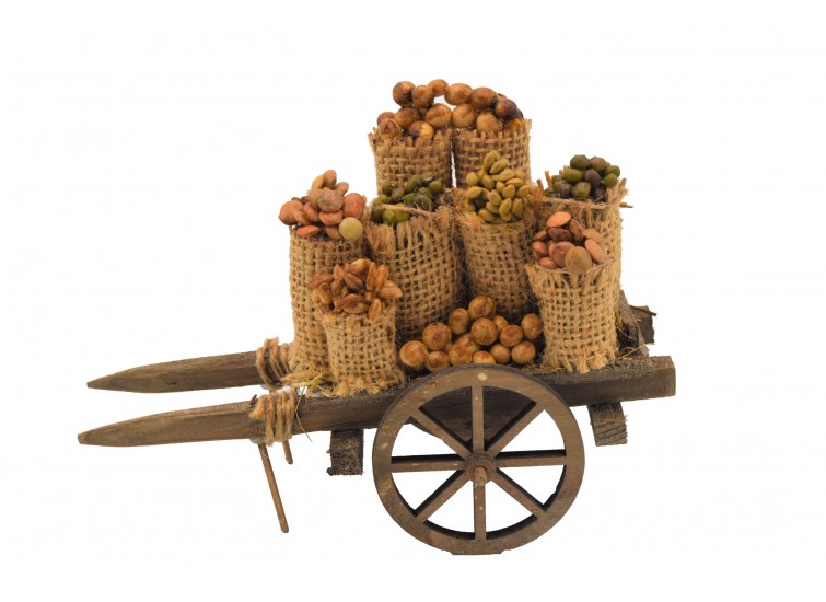 Cart with jute bags of 16x7x10