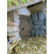 Empty Hut for Presepe 24x13x15 cm (9.44x5.11x5.90 In) for 6/7 cm figurines