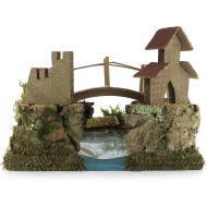 Mountain pond 20x20x14 cm (7.87x7.87x5.51 In) for Presepe | river Composable