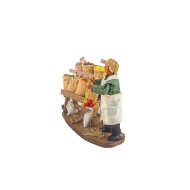 Fruiter with Bench cm 12 (4.72Inch) - Presepe Neapolitan Dressed Terracotta