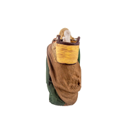 Donna con Cesto di Pecora cm 15 (5,90Inch) - Presepe Napoletano Terracotta Vestita