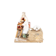 Moving Bakehouse cm 10 with Oven (3.93 Inch) - Presepe Neapolitan Dressed Terracotta