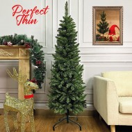 Green Artificial Christmas Tree Slim h 210 cm | Perfect Thin Slim