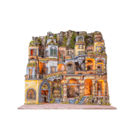 Borgo Presepe Neapolitan 3 Modules 300x70x110 cm (118.11x27.55x43.30 Inch)| Suitable for all kinds of figurines