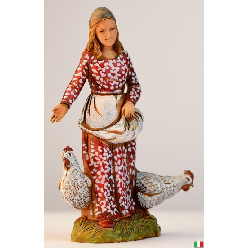 Woman with hens Landi cm. 10