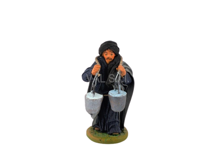 Man carrying water in terracotta cm.10