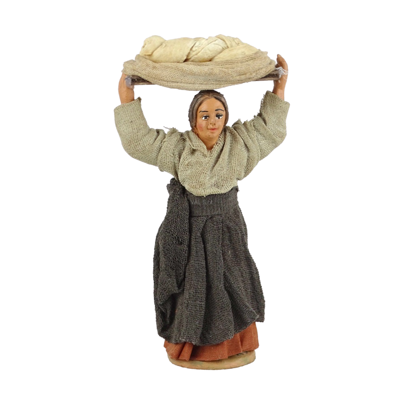 Woman bread in head terracotta 10 cm